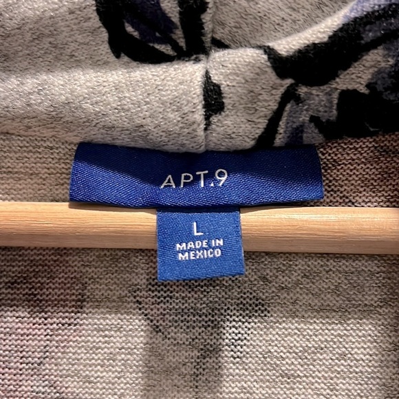 Apt. 9 Fuzzy Floral Cowl Neck Tunic - Picture 3 of 6